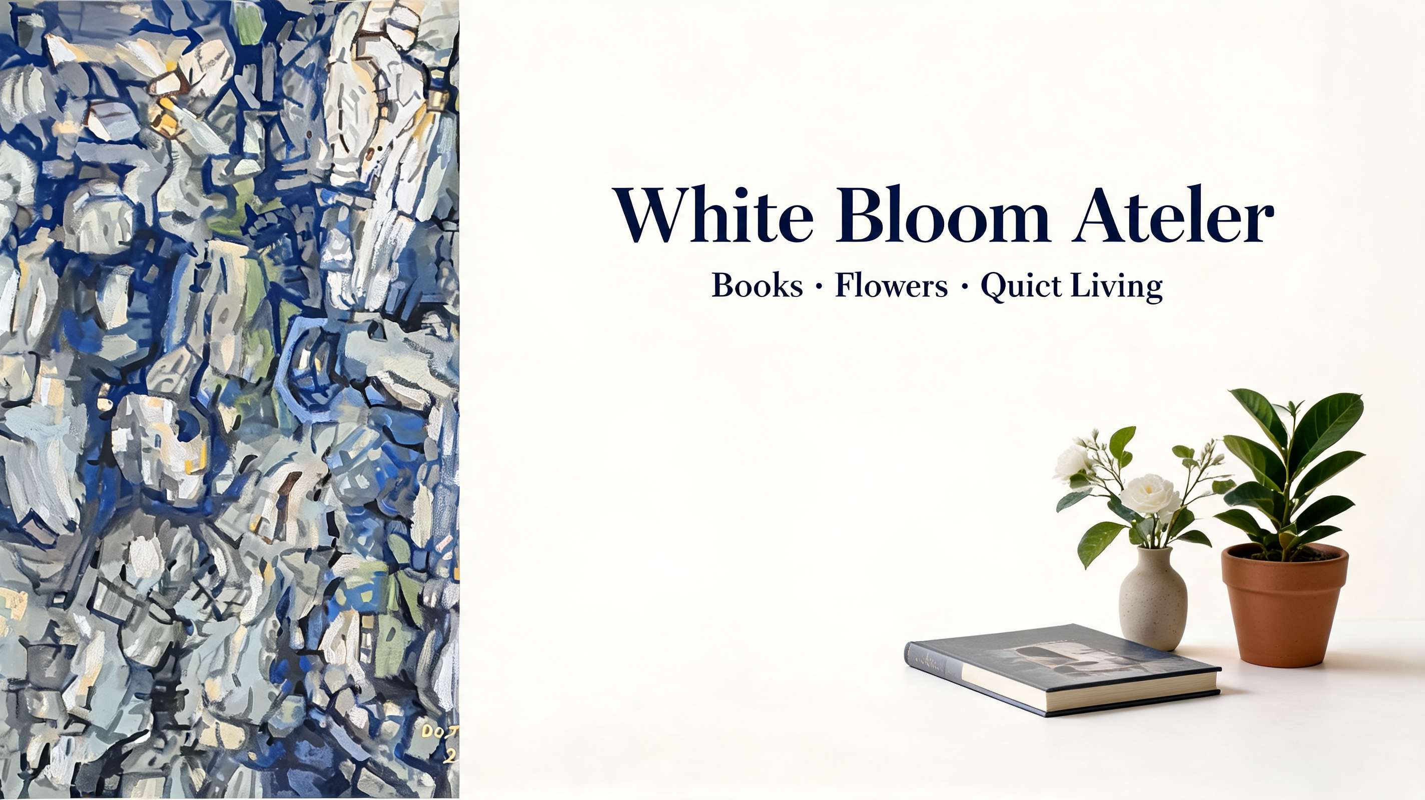 White bloom art living