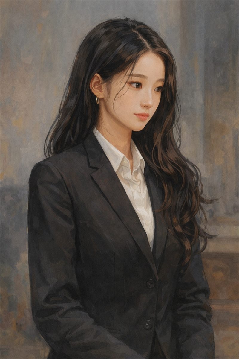 Painterly creator portrait sample